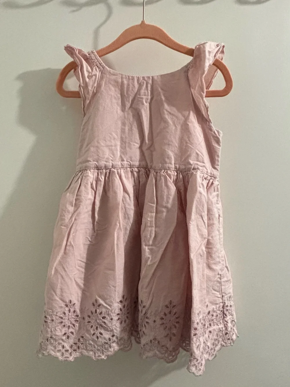 GAP Light Pink Eyelet Ruffle Dress for Girls